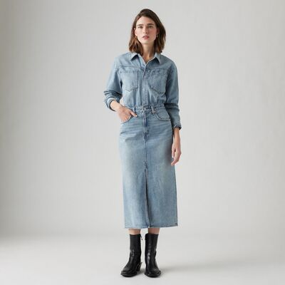 LEVI'S Abito chemisier aderente in denim LEVI'S Abito chemisier aderente in denim