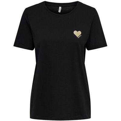 ONLY T-shirt stampa piccolo cuore davanti ONLY T-shirt stampa piccolo cuore davanti