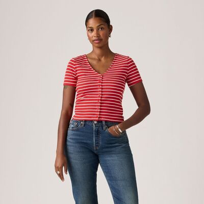 LEVI'S Maglietta a righe con scollo a V LEVI'S Maglietta a righe con scollo a V