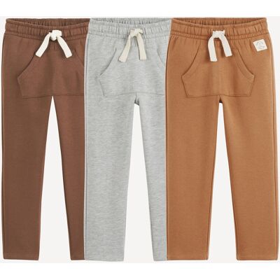 LA REDOUTE COLLECTIONS Confezione da 3 pantaloni da jogging in felpa LA REDOUTE COLLECTIONS Confezione da 3 pantaloni da jogging in felpa