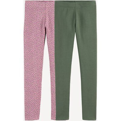 LA REDOUTE COLLECTIONS Confezione da 2 leggings caldi con stampa a fiori + tinta unita LA REDOUTE COLLECTIONS Confezione da 2 leggings caldi con stampa a fiori + tinta unita