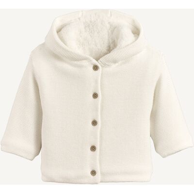 LA REDOUTE COLLECTIONS Cardigan con cappuccio in maglia spessa con fodera in sherpa LA REDOUTE COLLECTIONS Cardigan con cappuccio in maglia spessa con fodera in sherpa