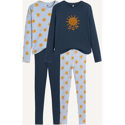 LA REDOUTE COLLECTIONS Set di 2 pigiami, cotone, stampa con sole LA REDOUTE COLLECTIONS Set di 2 pigiami, cotone, stampa con sole