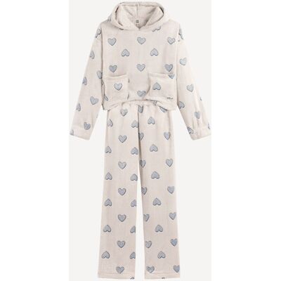 LA REDOUTE COLLECTIONS Pigiama in pile a maniche lunghe con stampa a cuori LA REDOUTE COLLECTIONS Pigiama in pile a maniche lunghe con stampa a cuori