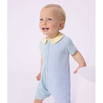 PETIT BATEAU Tutina corta, cotone, motivo a righe PETIT BATEAU Tutina corta, cotone, motivo a righe