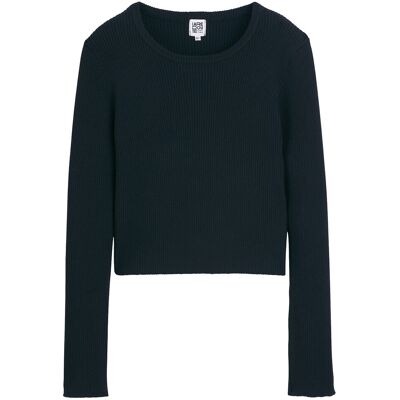 LA REDOUTE COLLECTIONS Maglione slim girocollo in fine maglia a coste LA REDOUTE COLLECTIONS Maglione slim girocollo in fine maglia a coste