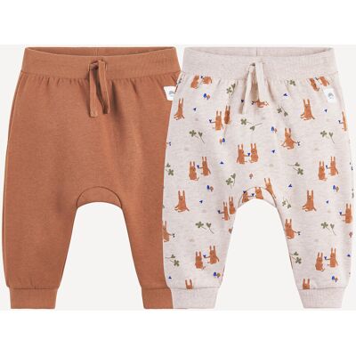 LA REDOUTE COLLECTIONS Confezione da 2 pantaloni alla turca in felpa LA REDOUTE COLLECTIONS Confezione da 2 pantaloni alla turca in felpa