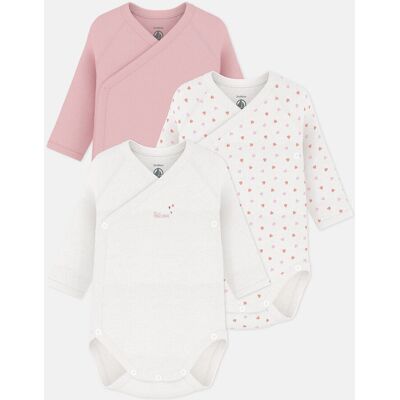PETIT BATEAU Confezione di 3 body neonato a maniche lunghe PETIT BATEAU Confezione di 3 body neonato a maniche lunghe