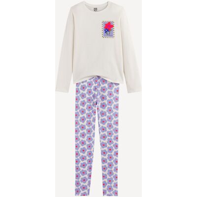 LA REDOUTE COLLECTIONS Pigiama in cotone, pantalone con stampa a fiori LA REDOUTE COLLECTIONS Pigiama in cotone, pantalone con stampa a fiori