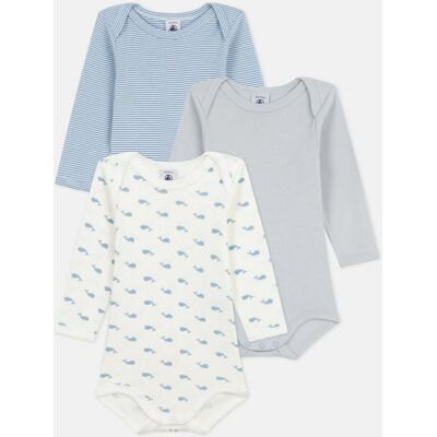 PETIT BATEAU Confezione da 3 body maniche lunghe PETIT BATEAU Confezione da 3 body maniche lunghe