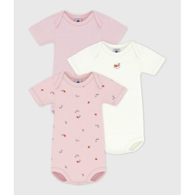 PETIT BATEAU Confezione da 3 body maniche corte PETIT BATEAU Confezione da 3 body maniche corte