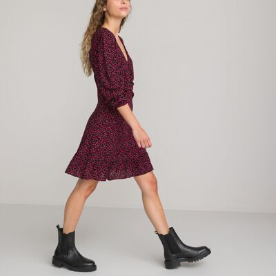 LA REDOUTE COLLECTIONS Abito maniche lunghe fluido, motivo floreale LA REDOUTE COLLECTIONS Abito maniche lunghe fluido, motivo floreale
