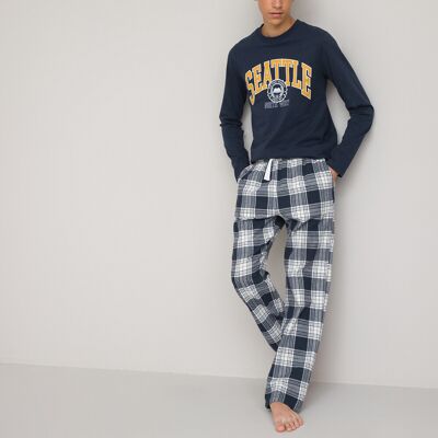 LA REDOUTE COLLECTIONS Pigiama, testo Seattle e pantaloni a quadri LA REDOUTE COLLECTIONS Pigiama, testo Seattle e pantaloni a quadri