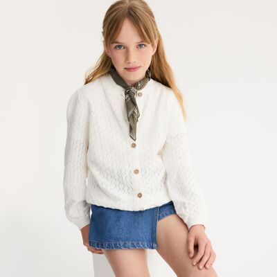 LA REDOUTE COLLECTIONS Cardigan girocollo in maglia fantasia traforata LA REDOUTE COLLECTIONS Cardigan girocollo in maglia fantasia traforata