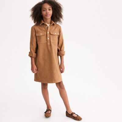 LA REDOUTE COLLECTIONS Abito camicia dritto a maniche lunghe in twill LA REDOUTE COLLECTIONS Abito camicia dritto a maniche lunghe in twill