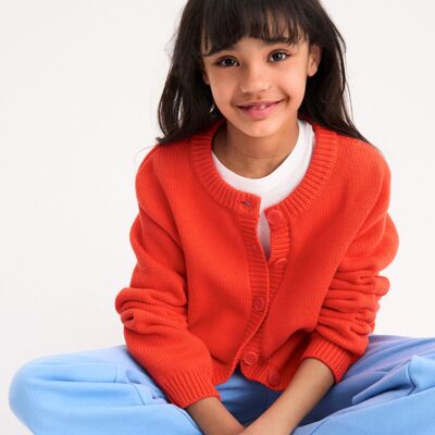 LA REDOUTE COLLECTIONS Cardigan a girocollo in maglia spessa di cotone LA REDOUTE COLLECTIONS Cardigan a girocollo in maglia spessa di cotone
