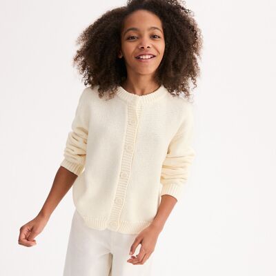 LA REDOUTE COLLECTIONS Cardigan a girocollo in maglia spessa di cotone LA REDOUTE COLLECTIONS Cardigan a girocollo in maglia spessa di cotone