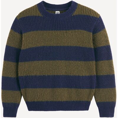 LA REDOUTE COLLECTIONS Maglione girocollo a righe in grossa maglia LA REDOUTE COLLECTIONS Maglione girocollo a righe in grossa maglia