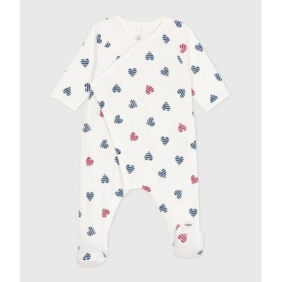 PETIT BATEAU Pigiama in cotone con cuori a righe PETIT BATEAU Pigiama in cotone con cuori a righe