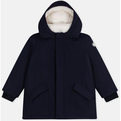 PETIT BATEAU Parka di media lunghezza con cappuccio, in tinta unita PETIT BATEAU Parka di media lunghezza con cappuccio, in tinta unita