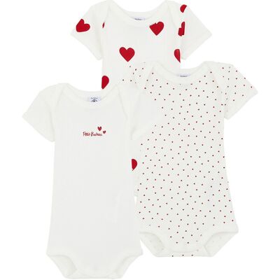 PETIT BATEAU Confezione da 3 body maniche corte PETIT BATEAU Confezione da 3 body maniche corte