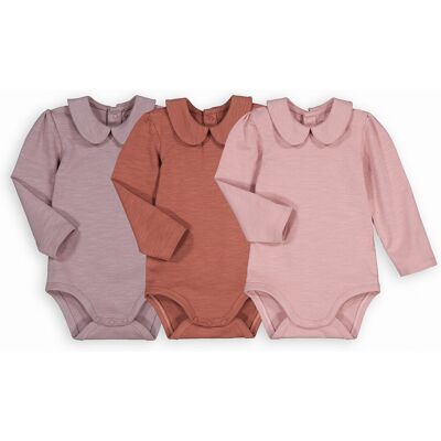 LA REDOUTE COLLECTIONS Confezione da 3 body colletto, maniche lunghe LA REDOUTE COLLECTIONS Confezione da 3 body colletto, maniche lunghe