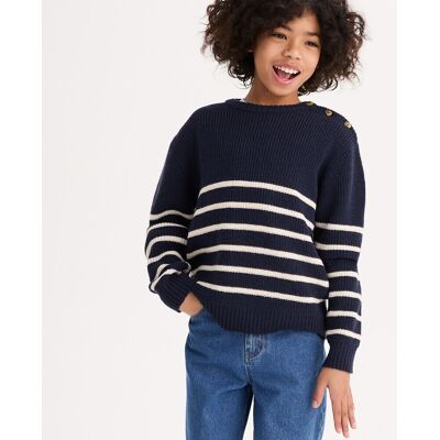 LA REDOUTE COLLECTIONS Maglione girocollo a righe in grossa maglia LA REDOUTE COLLECTIONS Maglione girocollo a righe in grossa maglia
