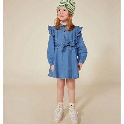 PETIT BATEAU Abito a maniche lunghe in denim leggero PETIT BATEAU Abito a maniche lunghe in denim leggero