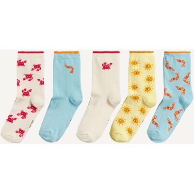LA REDOUTE COLLECTIONS Set di 5 paia di calzini fantasia, con motivi animalier LA REDOUTE COLLECTIONS Set di 5 paia di calzini fantasia, con motivi animalier