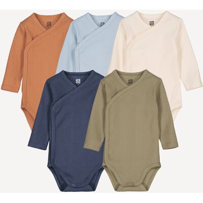 LA REDOUTE COLLECTIONS Set di 5 body a maniche lunghe per neonati LA REDOUTE COLLECTIONS Set di 5 body a maniche lunghe per neonati