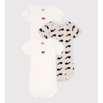 PETIT BATEAU Confezione da 3 body maniche corte PETIT BATEAU Confezione da 3 body maniche corte