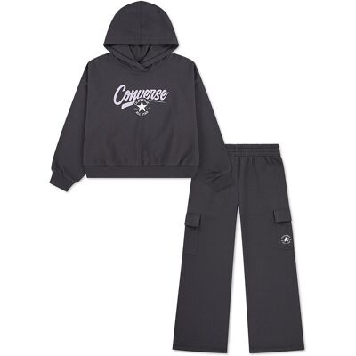CONVERSE Completo con felpa e pantaloni da jogging, in pile leggero CONVERSE Completo con felpa e pantaloni da jogging, in pile leggero