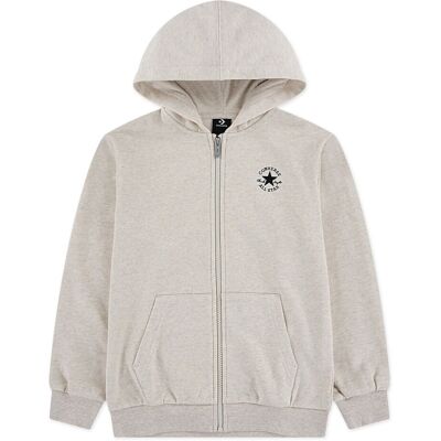 CONVERSE Felpa con cerniera e cappuccio in felpa leggera CONVERSE Felpa con cerniera e cappuccio in felpa leggera