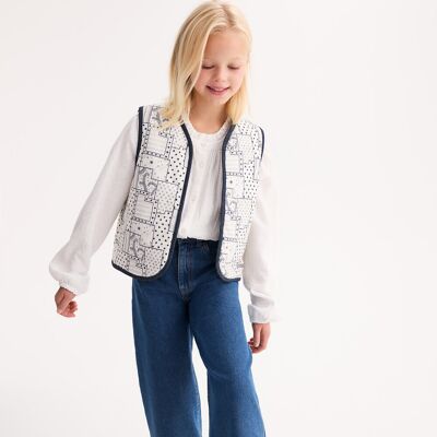 LA REDOUTE COLLECTIONS Cardigan reversibile senza maniche in denim LA REDOUTE COLLECTIONS Cardigan reversibile senza maniche in denim