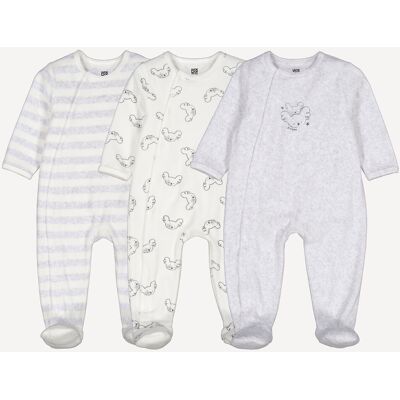 LA REDOUTE COLLECTIONS Confezione da 3 tutine in velluto, a righe e koala LA REDOUTE COLLECTIONS Confezione da 3 tutine in velluto, a righe e koala