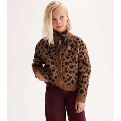 LA REDOUTE COLLECTIONS Cardigan in maglia grossa, stampa con animali LA REDOUTE COLLECTIONS Cardigan in maglia grossa, stampa con animali