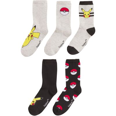 Confezione da 5 paia di calze Pokemon Confezione da 5 paia di calze Pokemon