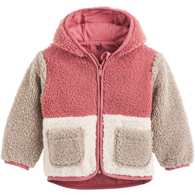 LA REDOUTE COLLECTIONS Cardigan cerniera e cappuccio, sherpa foderato jersey LA REDOUTE COLLECTIONS Cardigan cerniera e cappuccio, sherpa foderato jersey