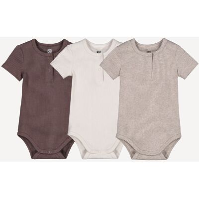 LA REDOUTE COLLECTIONS Set di 3 body a maniche corte a costine LA REDOUTE COLLECTIONS Set di 3 body a maniche corte a costine
