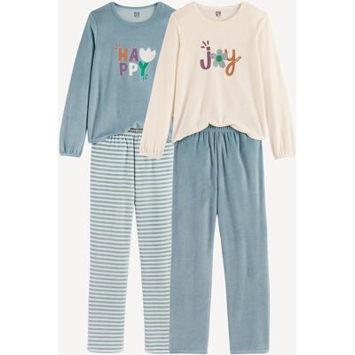 LA REDOUTE COLLECTIONS Confezione da 2 pigiami di velluto a maniche lunghe LA REDOUTE COLLECTIONS Confezione da 2 pigiami di velluto a maniche lunghe