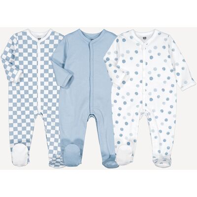 LA REDOUTE COLLECTIONS Confezione da 3 pigiami in cotone, motivo a pois e a scacchi LA REDOUTE COLLECTIONS Confezione da 3 pigiami in cotone, motivo a pois e a scacchi