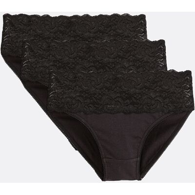 ANNE WEYBURN Confezione da 3 slip con larga banda in pizzo ANNE WEYBURN Confezione da 3 slip con larga banda in pizzo