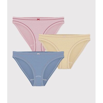 PETIT BATEAU Confezione da 3 mutandine in cotone a righe PETIT BATEAU Confezione da 3 mutandine in cotone a righe