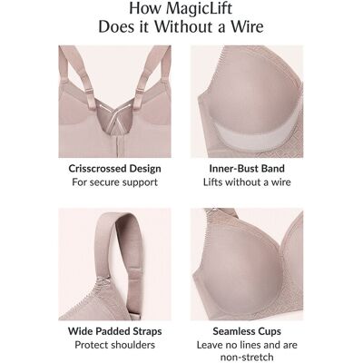 GLAMORISE Reggiseno senza ferretti avvolgente MagicLift GLAMORISE Reggiseno senza ferretti avvolgente MagicLift