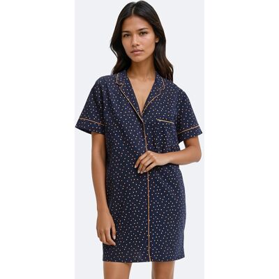 ANNE WEYBURN Camicia da notte, stampa a pois, jersey di puro cotone ANNE WEYBURN Camicia da notte, stampa a pois, jersey di puro cotone