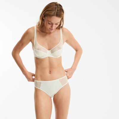 ANNE WEYBURN Mutandine alte in pizzo e raso elasticizzato FLORIA ANNE WEYBURN Mutandine alte in pizzo e raso elasticizzato FLORIA