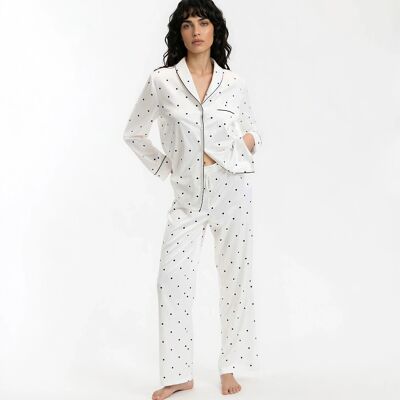 ANNE WEYBURN Pigiama in satin, stampa a pois ANNE WEYBURN Pigiama in satin, stampa a pois