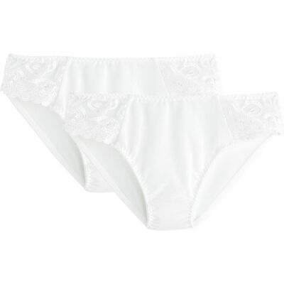 ANNE WEYBURN Confezione da 2 slip in tulle tinta unita e tulle ricamato Lyssa ANNE WEYBURN Confezione da 2 slip in tulle tinta unita e tulle ricamato Lyssa