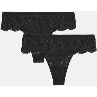 LA REDOUTE COLLECTIONS Confezione da 2 tanga tutto pizzo, Lison LA REDOUTE COLLECTIONS Confezione da 2 tanga tutto pizzo, Lison