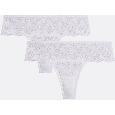 LA REDOUTE COLLECTIONS Confezione da 2 tanga tutto pizzo, Lison LA REDOUTE COLLECTIONS Confezione da 2 tanga tutto pizzo, Lison